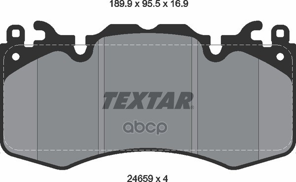 Колодки передние LAND ROVER Discovery IV/RR III/RR Sport 2010-> TEXTAR 2465901 Textar арт. 2465901