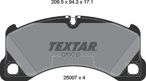 Колодки Тормозные Дисковые | Перед | Textar арт. 2500703