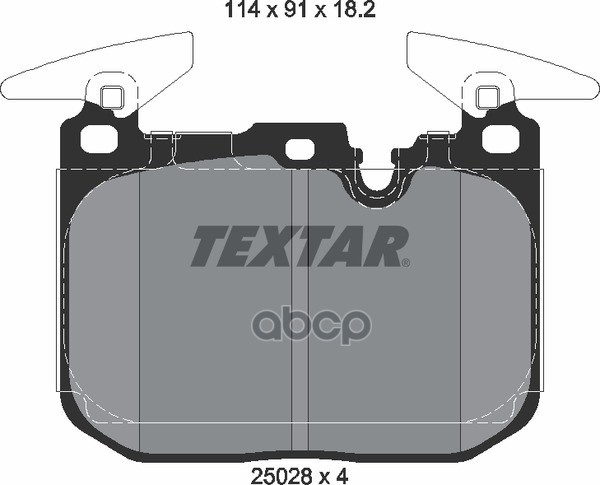 Колодки передние с противошумной пластиной Q+ BMW F20/F30 2012-> M-Technik TEXTAR 2502801 Textar арт. 2502801
