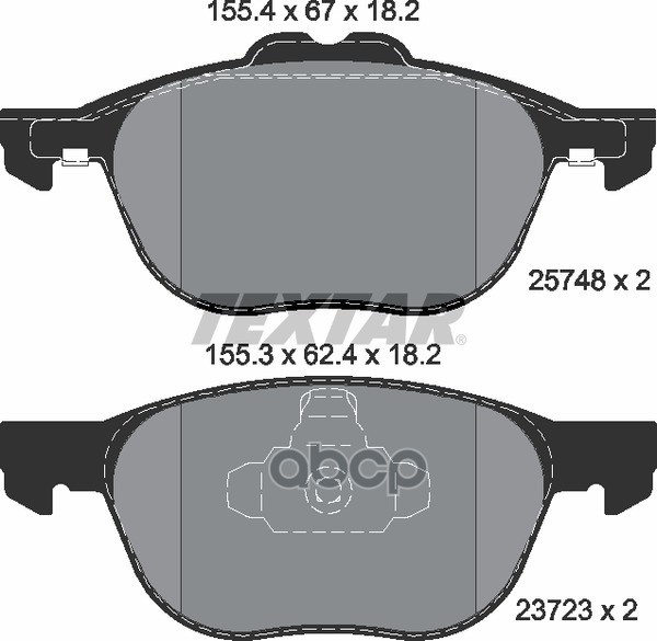 Комплект Тормозных Колодок С Противошумной Пластиной Q+ Textar 2574801 Textar арт. 2574801