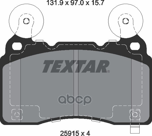 Комплект Тормозных Колодок Передний Cadillac Ct6, Cts Chevrolet Camar 2591501 Textar арт. 2591501