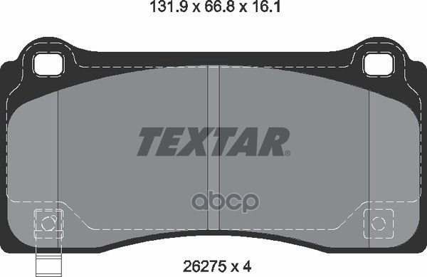 Колодки Дисковые Textar 2627501 Textar арт. 2627501