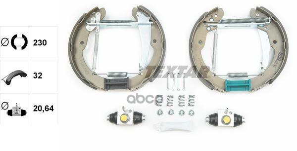 Комплект Тормозных Цилиндров И Колодок Textar арт. 84052402