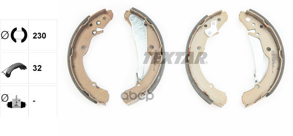 Колодки тормозные барабанные TEXTAR 91052400 Textar арт. 91052400