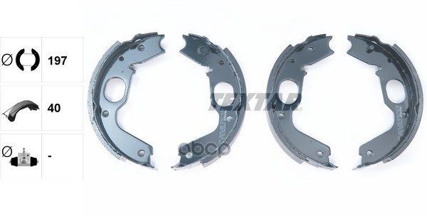 Колодки Тормозные Барабанные Ручного Тормоза | Зад | Textar арт. 91056900