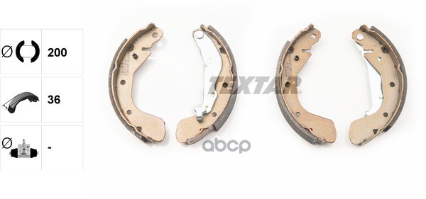 Колодки Тормозные Барабанные | Зад | Textar арт. 91062500