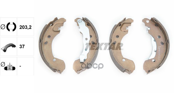 Колодки тормозные барабанные TEXTAR 91062600 Textar арт. 91062600