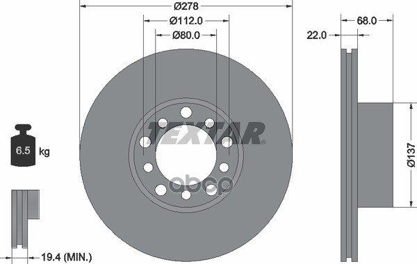 Диск Тормозной Mercedes-Benz S-Klasse (W126),S-Class (W126),S-Class Stufenheck (W126),S-Class Saloon (W126),Sl (R107),Sl Coup...