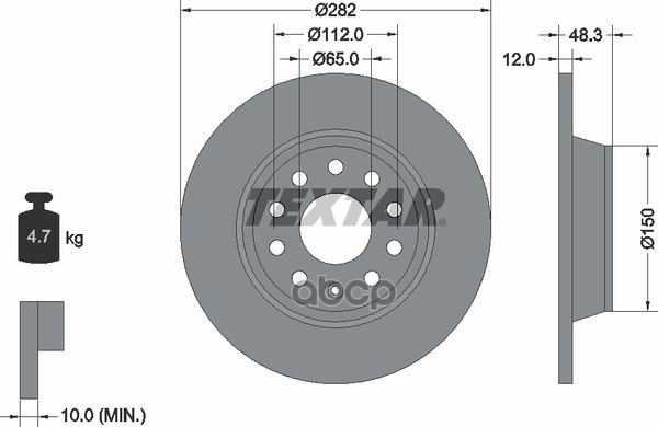 Тормозной диск с покрытием PRO, зад, AUDI,AUDI (FAW),SEAT,SKODA,VOLKSWAGEN,VOLKSWAGEN (FAW),VOLKSWAGEN (SVW), A3 (8P1), 92140...