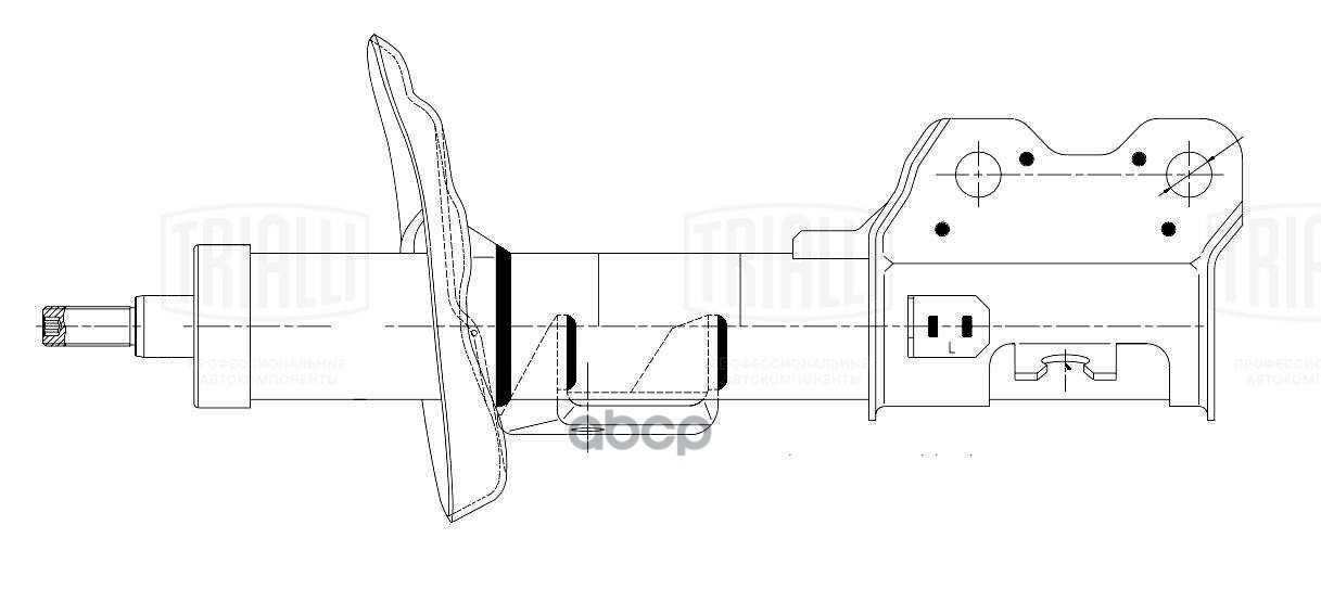 Амортизатор Opel Mokka (13-) 4WD (стойка) пер. лев. (AG 21166) Trialli арт. AG21166