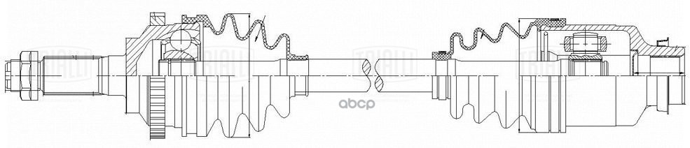 Привод для а,м KIA Spectra 04- 1.6i AT,МТ перед. прав. AR 0806 Trialli арт. AR0806