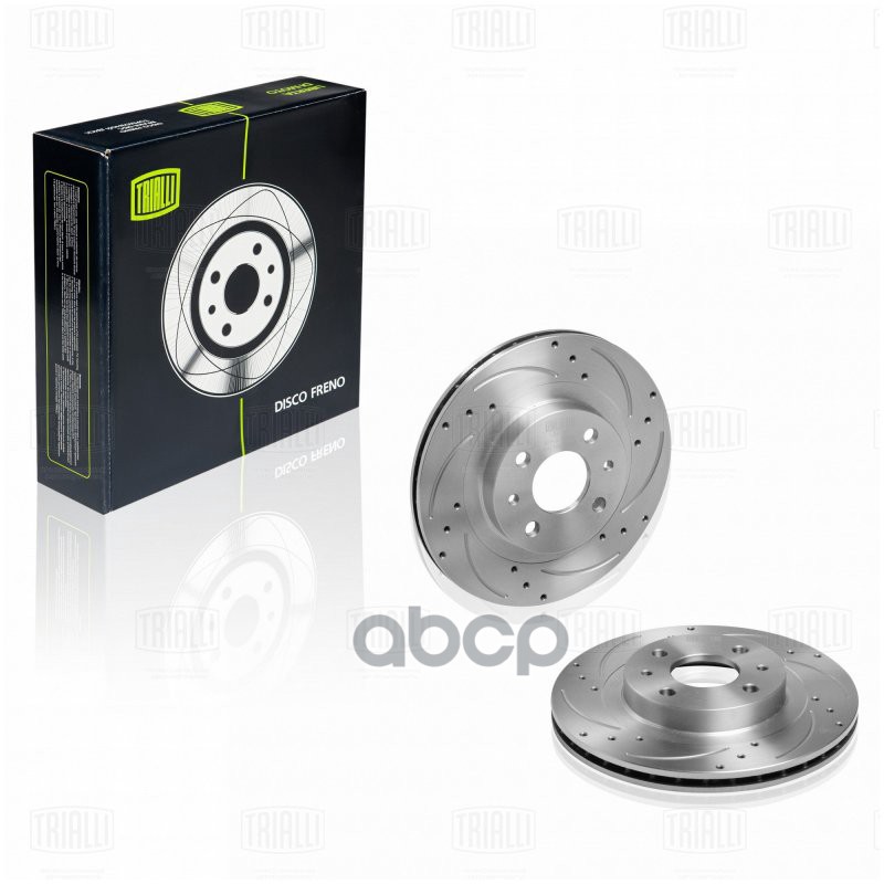 Диск торм. для а/м Лада 2112 R-14 перед. лев./прав. с перф. и технолог. выточкой  TRIALLI DF 544 Trialli арт. DF 544