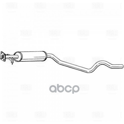 Глушитель Daewoo Nexia (95-) доп. (рез-р) кор. п/кат. б/отв. (алюм. сталь) (EAM 0509) Trialli арт. EAM0509