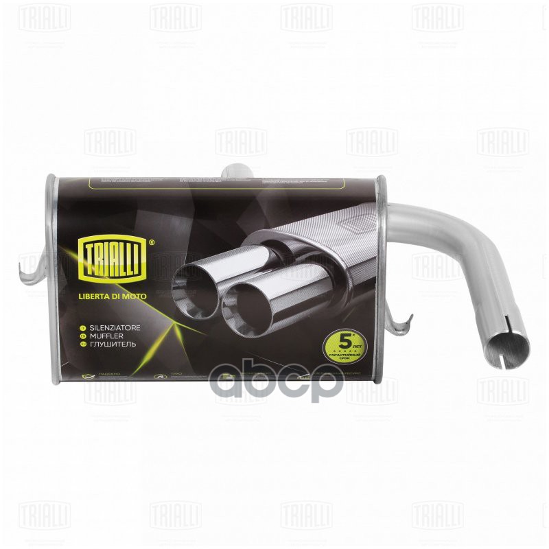 Глушитель для а/м Лада 1111 осн. (алюм. сталь) TRIALLI EMM 0101 Trialli арт. EMM 0101