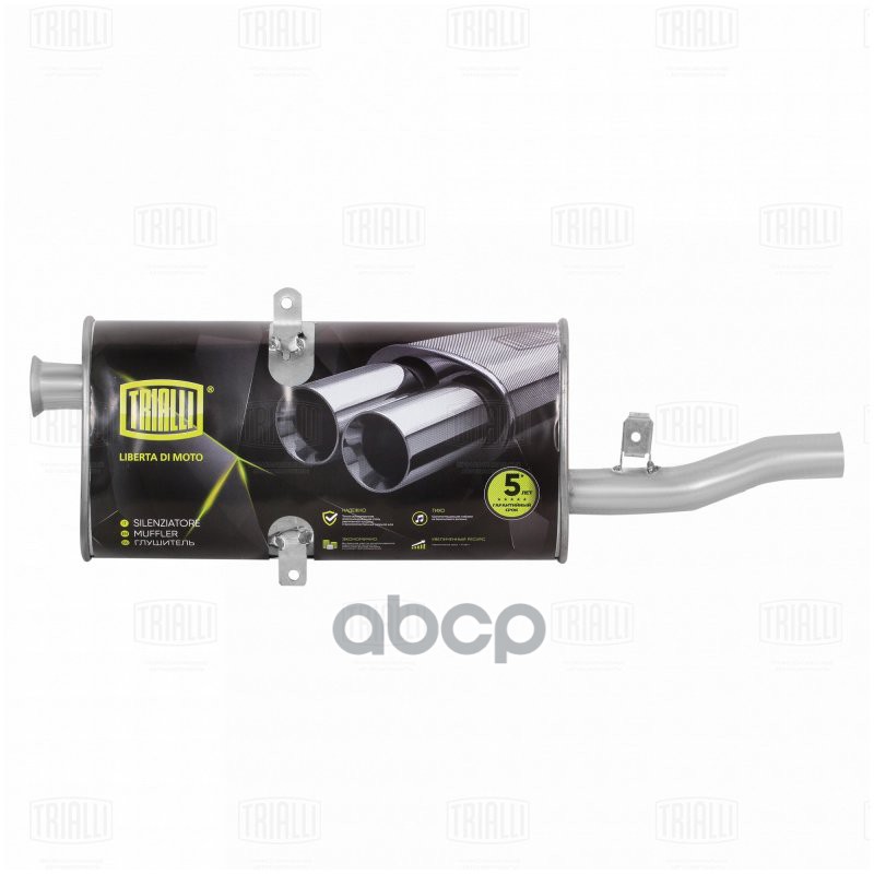 Глушитель Лада 2104i (инжектор) осн. (алюм. сталь) (EMM 0104) Trialli арт. EMM0104