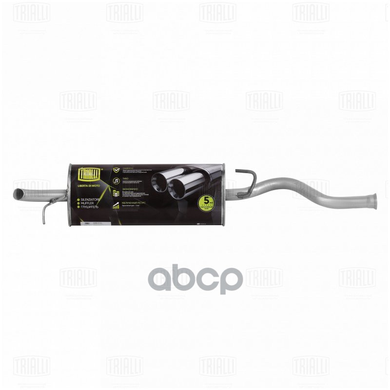 Глушитель для а/м Лада 2172 Priora осн. (алюм. сталь) TRIALLI EMM 0122 Trialli арт. EMM 0122