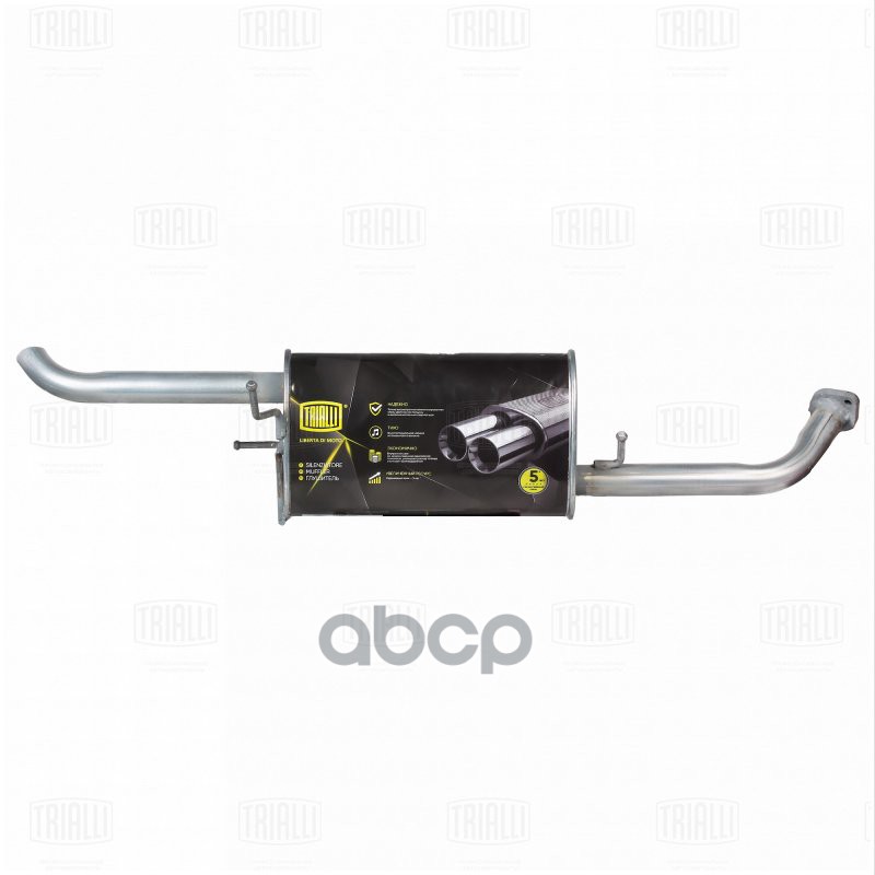 Глушитель Chevrolet Lacetti (04-) седан осн. (алюм. сталь) (EMM 0507) Trialli арт. EMM0507