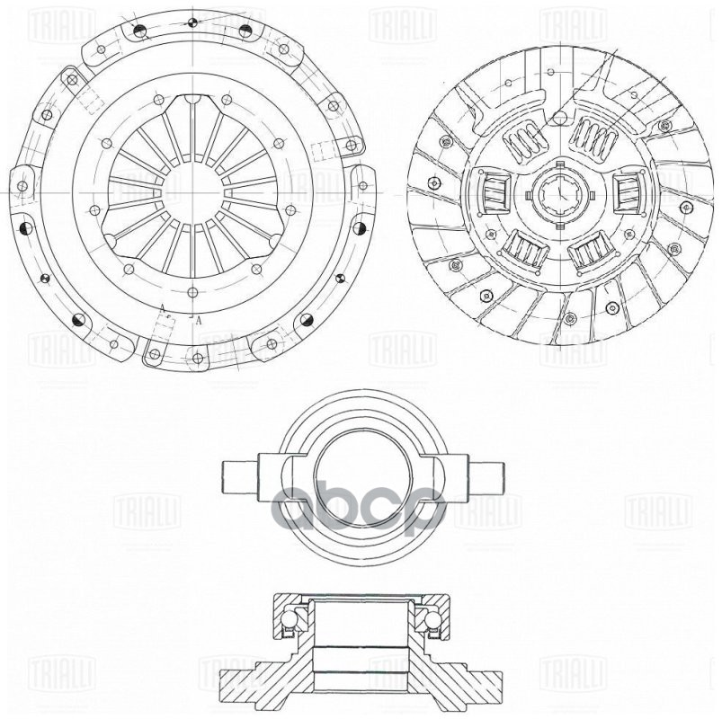 Сцепление В Сборе Для С/Т Мтз 320 (Лепестковое) (Кмпл. С Муфтой) Trialli арт. FR0704