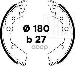 Колодки торм. для а/м Kia Picanto (11-) барабан. 180x27 (GF 4488) Trialli арт. GF4488