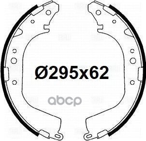 Колодки торм. Toyota Land Cruiser 80 (89-) 4.2d/Nissan Patrol (89-) барабан. 295x62 (GF 4564) Trialli арт. GF4564