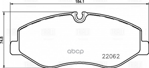 Колодки торм. Mercedes V (W447) (14-) диск. перед. т/с Brembo (PF 0815) Trialli арт. PF0815