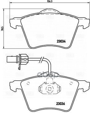 Колодки торм. для а,м VW Transporter T4 90- диск. перед. 156.3мм в компл. с 2-мя датч. PF 1838 Trialli арт. PF1838