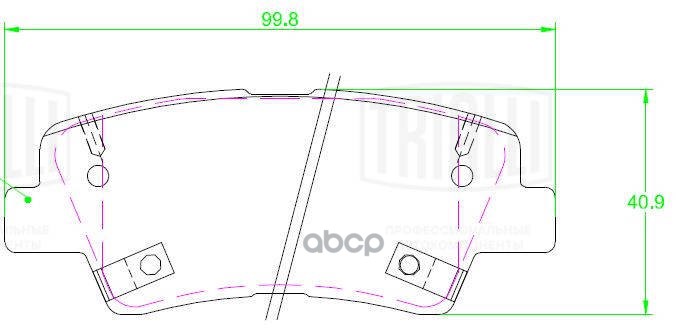 Колодки торм. для а/м Geely Atlas Pro (19-) диск. зад. (PF 2307) Trialli арт. pf-2307