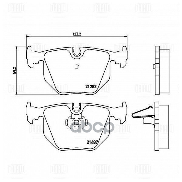 Колодки торм. BMW X5 (E53) (00-)/7 (E38) (95-) диск. зад. (PF 4005) Trialli арт. PF4005