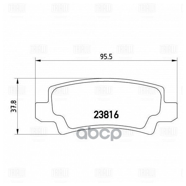 Колодки торм. Toyota Corolla (01-) диск. зад. т/с TRW (PF 4108) Trialli арт. PF4108