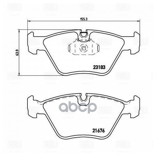 Колодки торм. BMW 3 (E46) (98-)/X3 (E83) (04-) диск. перед. (PF 4184) Trialli арт. PF4184