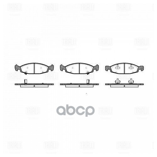 Колодки тормозные диск. перед. Jeep Cherokee (99-) (PF 4238) Trialli арт. PF4238