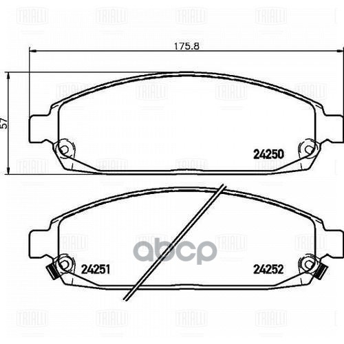 Колодки торм. Jeep Grand Cherokee III (04-) диск. перед. (PF 4239) Trialli арт. PF4239