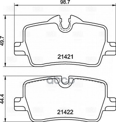 Колодки торм. BMW 3 (G20) (18-) диск. зад. (PF 4309) Trialli арт. PF4309