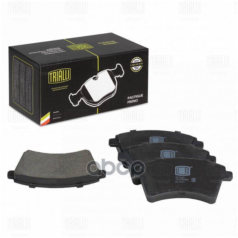 Колодки торм. Renault Kangoo II (07-) диск. перед. т/с TRW (PF 4322) Trialli арт. PF4322