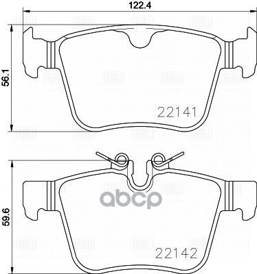 Колодки торм. Volvo XC60 (17-)/XC90 (15-)/V90 (16-) диск. зад. (PF 4336) Trialli арт. PF4336