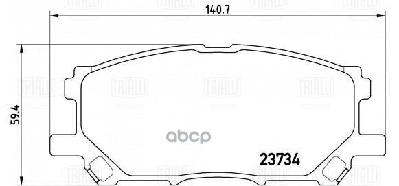 Колодки торм. Lexus RX (03-)/Toyota Harrier (03-) диск. перед. (PF 4346) Trialli арт. PF4346