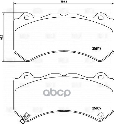 Колодки торм. Jeep Grand Cherokee IV (10-) диск. перед. т/с Brembo (PF 4378) Trialli арт. PF4378