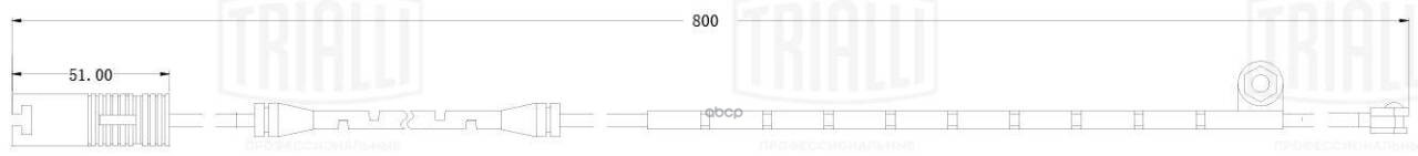 Датчик износа колодок BMW X5 (E53) (00-) перед. L=800 (PFS 0040) Trialli арт. PFS0040