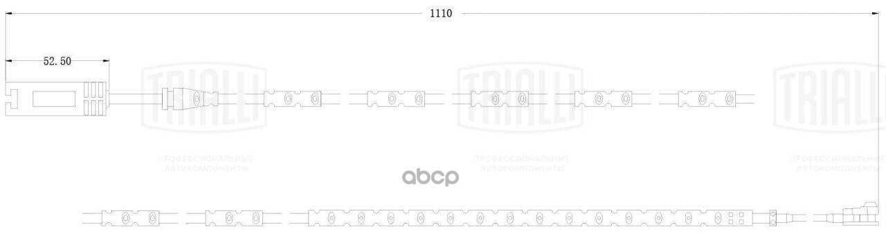 Датчик износа колодок BMW 1 (E81) (07-) зад. L=1110 (PFS 0067) Trialli арт. PFS0067