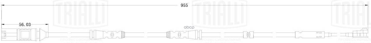Датчик износа колодок BMW X3 (F25) (10-) перед. L=955 (PFS 0084) Trialli арт. PFS0084