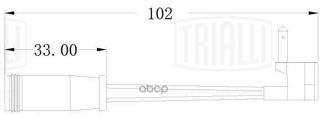 Датчик износа колодок Mercedes E (W211) (02-) перед. L=102 (PFS 0091) Trialli арт. PFS0091