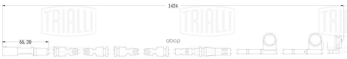 Датчик износа колодок Land Rover Range Rover IV (12-) перед. L=1424 (PFS 0116) Trialli арт. PFS0116