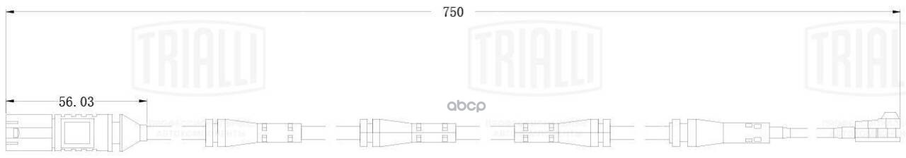 Датчик износа колодок BMW X5 (G05) (18-) зад. L=750 (PFS 0128) Trialli арт. PFS0128