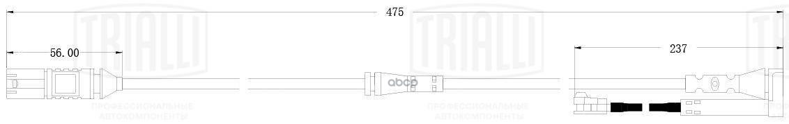 Датчик износа колодок BMW X1 (F48) (14-) перед. L=475/237 (PFS 0131) Trialli арт. PFS0131