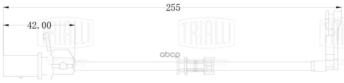 Датчик износа колодок Audi A8 (10-) зад. L=255 (PFS 0183) Trialli арт. PFS0183