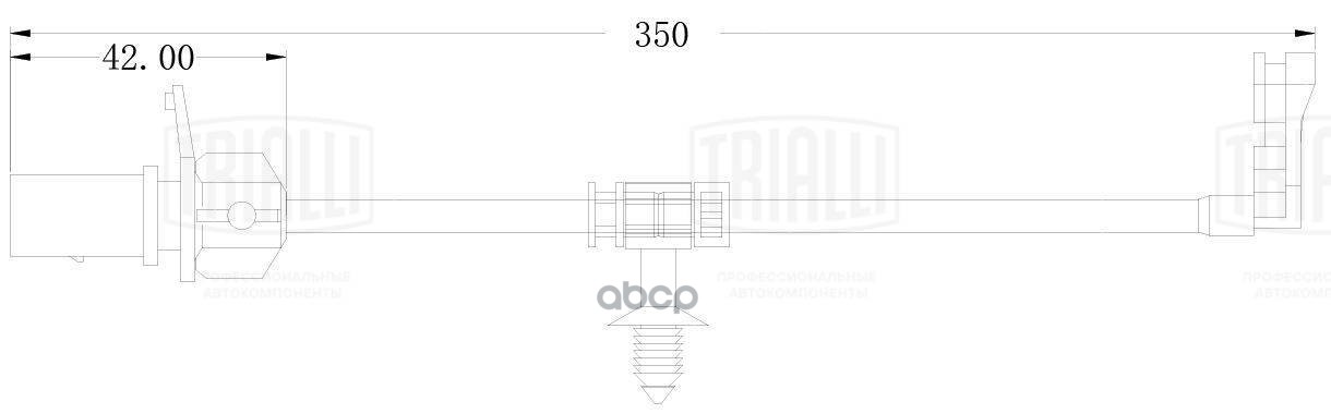 Датчик износа колодок Audi Q5 (17-) зад. L=350 (PFS 0208) Trialli арт. PFS0208