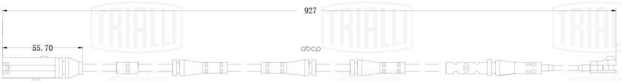 Датчик износа колодок BMW 5 (F10) (10-)/X3 (F25) (10-) зад. L=927 (PFS 4012) Trialli арт. PFS4012