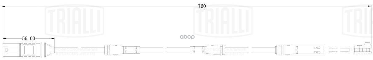 Датчик износа колодок для а/м BMW X1 (F48) (14-)/2 (F45) (14-) перед. L=760 (PFS 4059) Trialli арт. pfs-4059