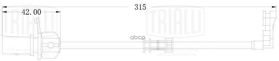 Датчик износа колодок Audi A6 (11-)/A7 (10-) перед. L=315 (PFS 4173) Trialli арт. PFS4173