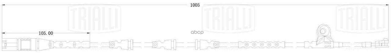 Датчик износа колодок для а/м BMW 5 GT (F07) (09-)/7 (F01) (08-) перед. L=1005 (PFS 4187) Trialli арт. pfs-4187